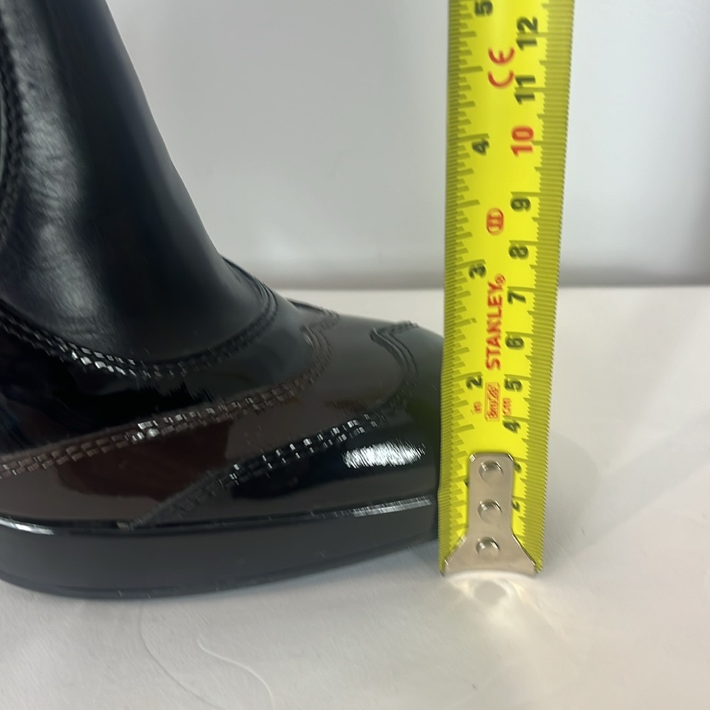 Hogan Patent Leather Heel Ankle Boots - Picture 15 of 17